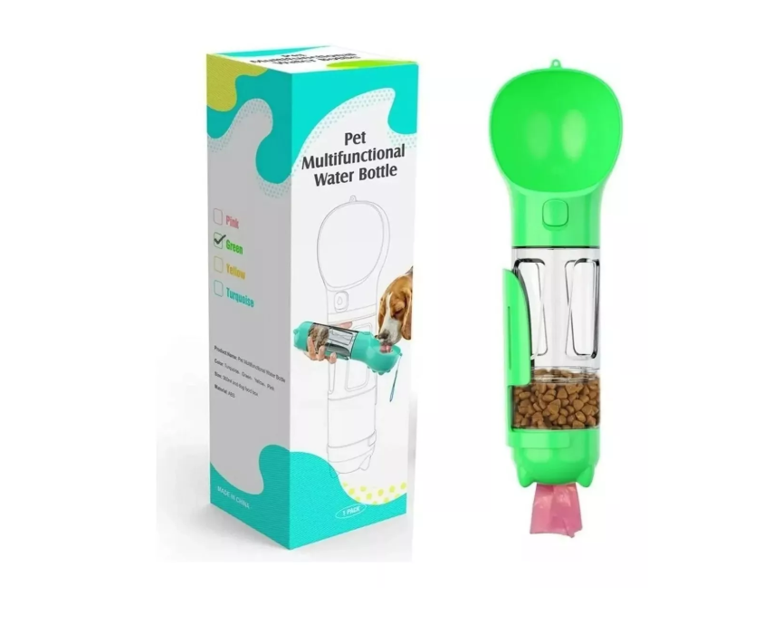 🐾 La Botella 4 en 1 que Todo Dueño de Perro Necesita: Agua, Comida y Limpieza en un Solo Lugar! 🐶💦¡Paga al Recibir! 🐶💦