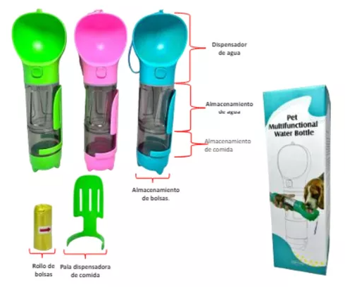 🐾 La Botella 4 en 1 que Todo Dueño de Perro Necesita: Agua, Comida y Limpieza en un Solo Lugar! 🐶💦¡Paga al Recibir! 🐶💦